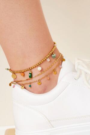 Anklet colourful Gold Stainless Steel h5 Picture2